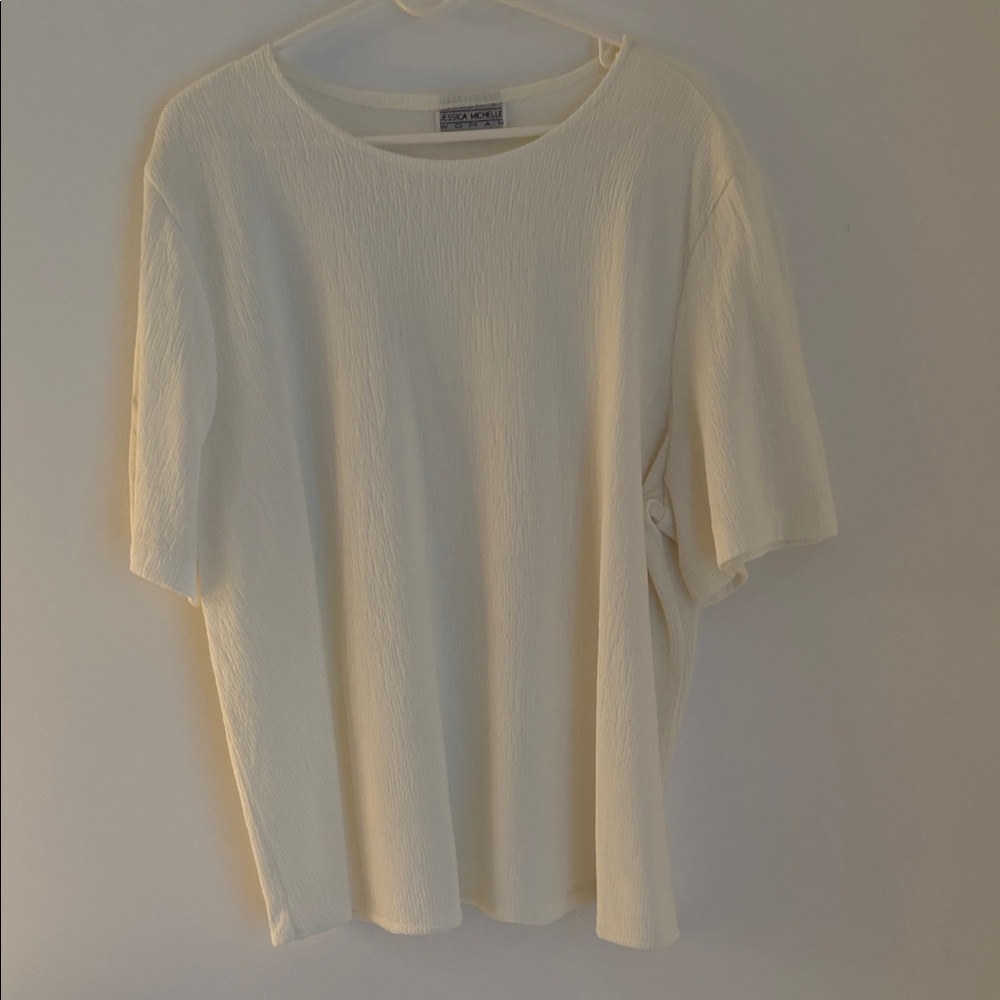 Jessica Cream Short Sleeve Top
